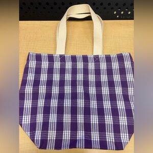 Purple palaka canvas tote